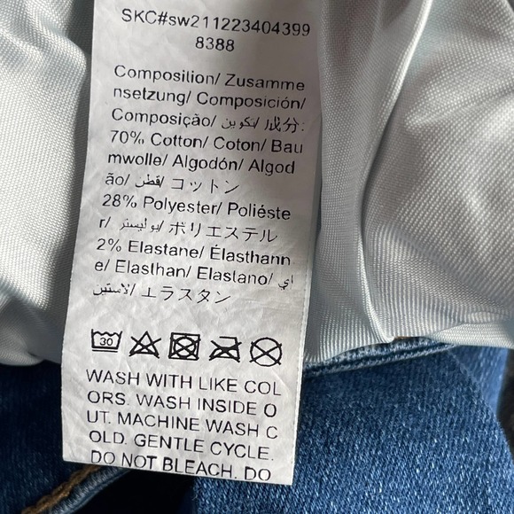 Shein Flare Jeans Womens Large 8/10 Embroidered Floral Boho Bohemian Cottagecore - Picture 6 of 12